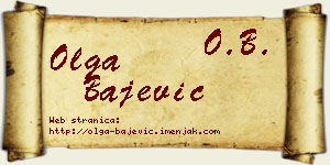 Olga Bajević vizit kartica